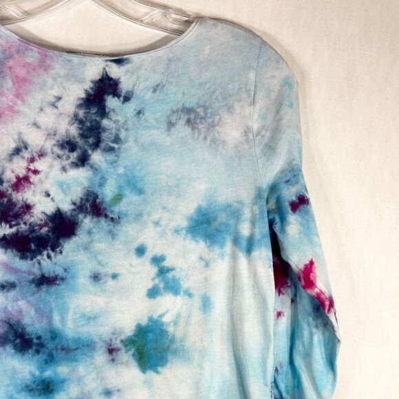 Crown Ivy Small Top Garden Glow Tie Dye Handmade Blue‎ Purple Pink Lace 1521 - Picture 8 of 12